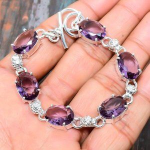 Stunning Silver and Amethyst Bracelet